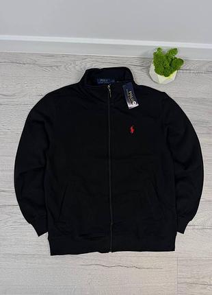 Чоловіча кофта polo ralph lauren на блискавці zip, бавовняна кофта, чорна/сіра | кофта поло ральф/ олімпійка поло xxxl, сірій