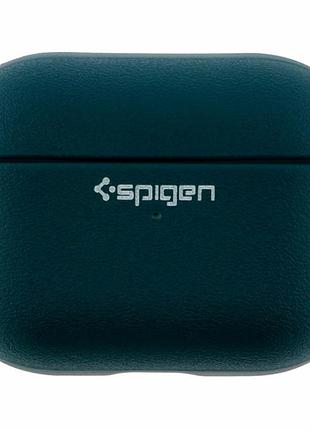 Футляр tpu spigen leather armor для airpods pro 3 dark green эластичный легкий защитный чехол