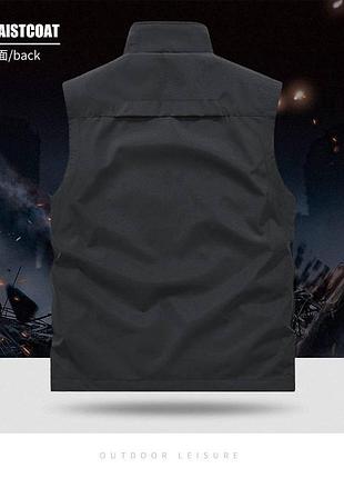 Тактична жилетка чоловіча для військових літня outdoor eagle black (чорний)