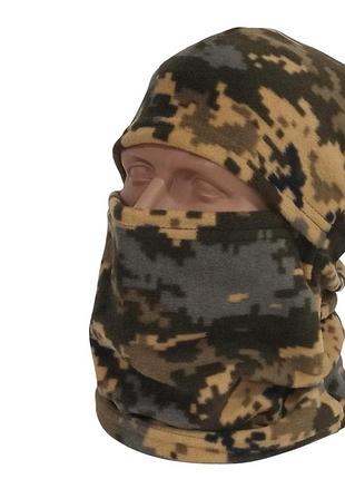 Балаклава військова флісова піксель
