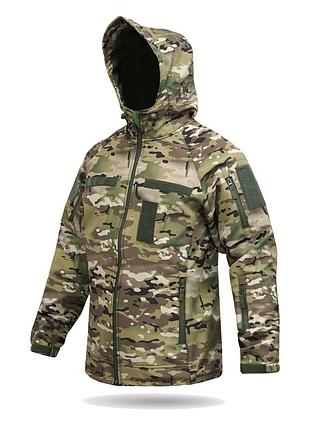 Тактична куртка для військових якісна windproof softshell вітрозахисна, водостійка, фліс 320 г/м²