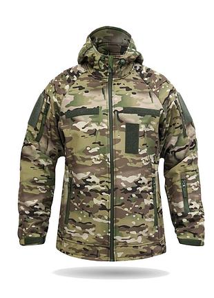 Тактична куртка для військових якісна windproof softshell вітрозахисна, водостійка, фліс 320 г/м²