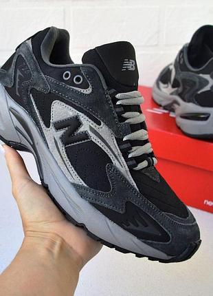 New balance 725 gray black мужские зимние термо кроссовки с утеплением (43 / 27,5 см)