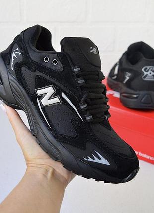 New balance 725 black white мужские зимние термо кроссовки с утеплением (43 / 27,5 см)