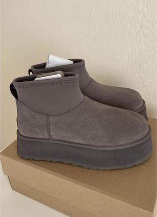 Ugg classic ultra mini platform (сіро-бежевий / taupe)
