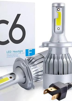 Автомобільні led лампи c6-h4 36w / комплект автомобільних ламп 2 шт