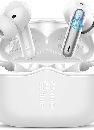 Бездротові навушники-вкладиші, bluetooth 5.4, з 4 мікрофонами enc, нові бездротові навушники hifi стерео з глибокими басами