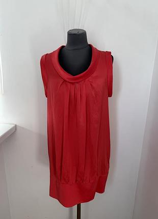 Шовкова сукня ted baker 100% silk червона вечірня коктейльна сукня хомут р. 3 (m/l)
