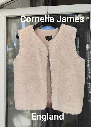 Колекційний хутряний жилет cornelia james, made in england (ексклюзивний вінтаж)