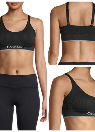Спортивний топ з чашками в рубчик calvin klein