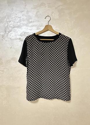 Футболка weekend max mara чорного кольору з принтом,,l, xl