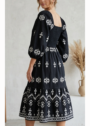 Платье с вышивкой f&amp;f cotton, linen
