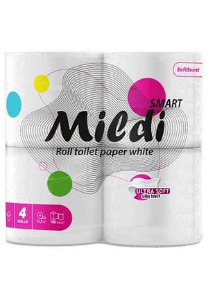 Туалетная бумага 4шт 2слой. smart цел. тм mildi
