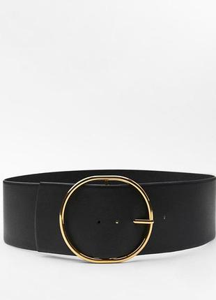 Шикарний новий широкий шкіряний пояс zara