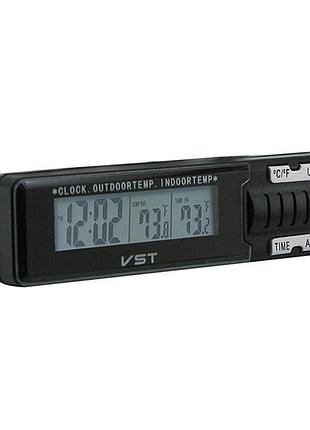 Часы-термометр vst-7065 внешний и внутренний датчик, домашняя метеостанция с гигрометром, цифровые часы
