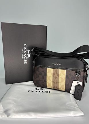 Чоловіча сумка крос боді graham signature canvas