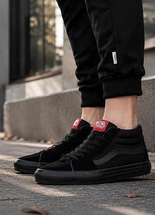Vans черные кеды женские мужские осенние деми туфли кроссовки