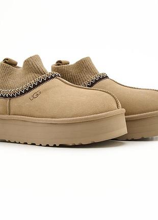 Ugg tasman platform sock beige brown 2