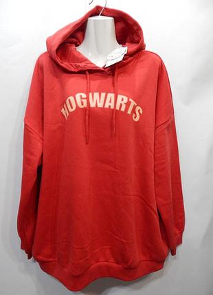 Женская теплая трикотажная толстовка с капюшоном harry potter oversize р. 54-58 040gt