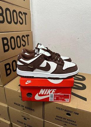 Кроссовки nike sb dunk brown suede натуральная замша 41 размер (26 см)