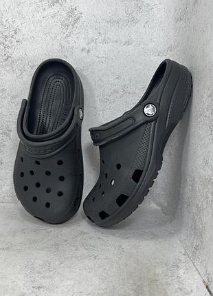 Дитячі чорні оригінальні шльопанці crocs