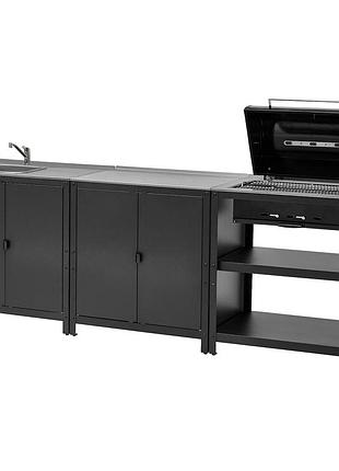 Grillskär кухонна мийка/гриль на вугіллі, нержавіюча сталь, 258x61 см ikea 494.962.97