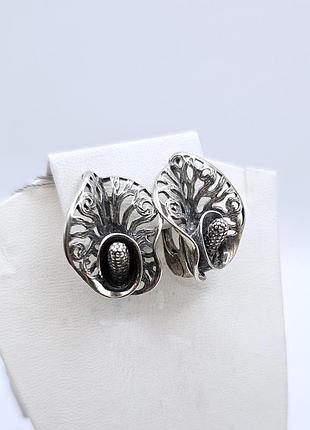 Сережки серебряные "каллы" 12,9 г