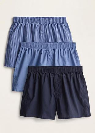Трусы-семерок мужчинам primark комфортные 3шт синие s