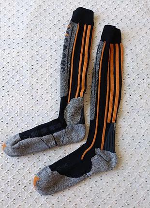 Лижні термо шкарпетки x-socks ski adrenalin чоловічі 42-44 розмір з вовною мериноса гольфи високі шерстяні
