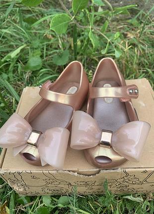 Туфлі mini melissa 19/20 мештики з бантом для принцеси
