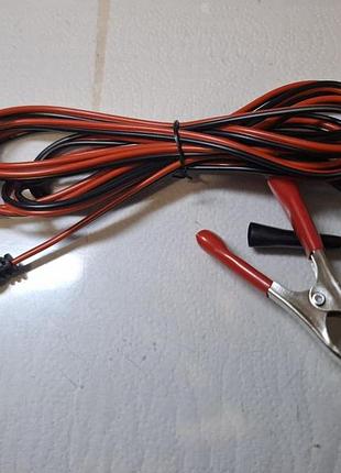 Кабель живлення для роутера 12v подвоєний, довжина 120см, раз'єми 5.5*2.1мм , червоний, оригінал