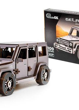 Конструктор puz-26914 "gelandewagen" деревянный, 109 дет., р.33х16 см puzzleok