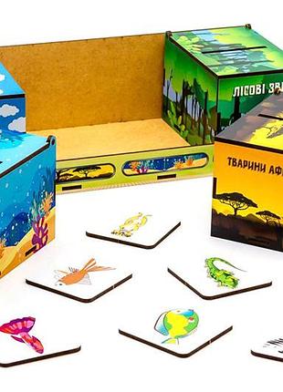 Сортер-монтессорі арт-88737 "чарівна природа" дерев'яний puzzleok