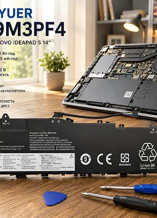 Акумулятор k kyuer l19m3pf4 для lenovo ideapad 5 14, 56.5 вт·год, 4955 ма·год, 11.52 в, l19l3pf7