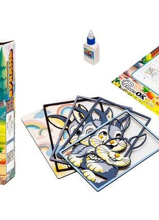 Картина пазл 3d puz-40010 "усміхнений вухань" дерев'яна puzzleok