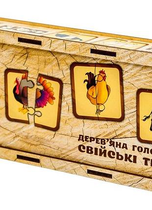 Головоломка деревянная puz-37351 "свойские животные" puzzleok