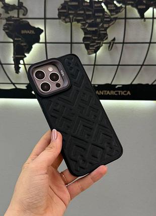 Премиум чехол kajsa rhombus для iphone 16 pro max, качественный чехол для телефона iphone 16 pro max (черный)