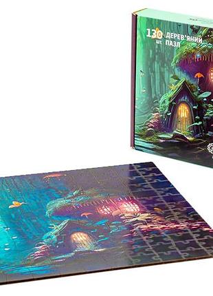 Пазл puz3490 "ліс" дерев'яний, 130 елем. розмір пазла 295x295 мм puzzleok