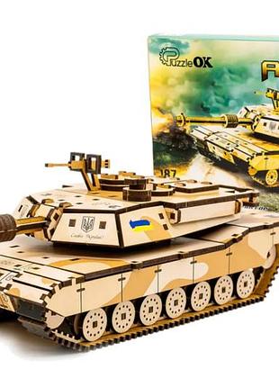 Конструктор puz-26917 "abrams" деревянный, 187 дет., размер 28х11х10 см puzzleok