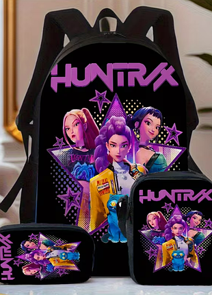 Набор 3 предмета рюкзак ланчбокс пенал охотники на демонов кейпоп kpop demon hunters art5954