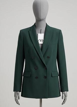 Піджак zara у смарагдовому кольорі (новий з бирками)