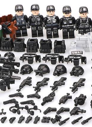 Конструктор фигурки человечки спецназ военные солдаты полиция swat art4332