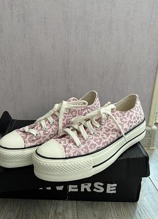Кеди converse жіночі, леопардовий принт, розмір 38