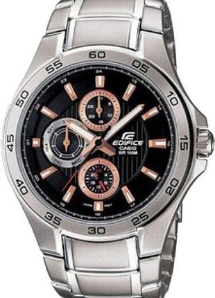 Мужские часы casio edifice ef-335d-1a4 стальной корпус водозащита 100 м чёрный циферблат