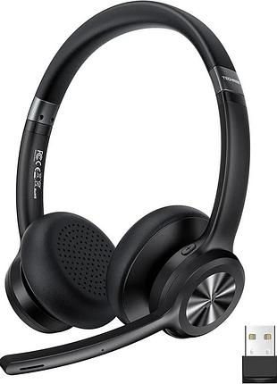 Беспроводная bluetooth гарнитура techrise с микрофоном, шумоподавлением, 50 часов работы