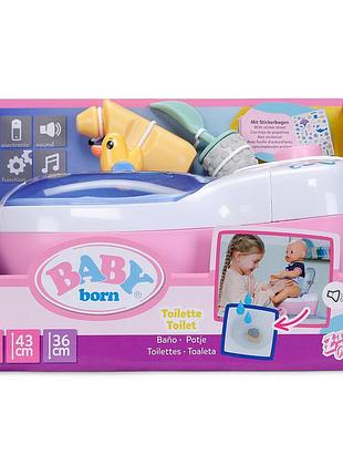 Интерактивный унитаз для куклы baby born – маленький туалет (звук)