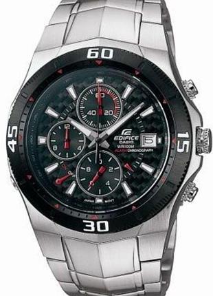 Мужские часы casio edifice ef-514sp-1a стальной корпус водозащита 100 м чёрный циферблат