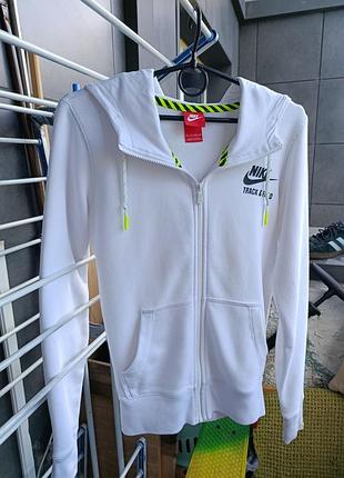Nike track & field худі на блискавці біле xs оригінал