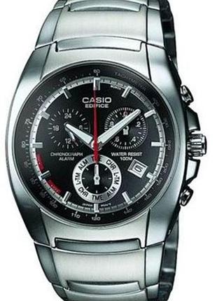 Мужские часы casio edifice ef-510d-1a стальной корпус водозащита 100 м чёрный циферблат