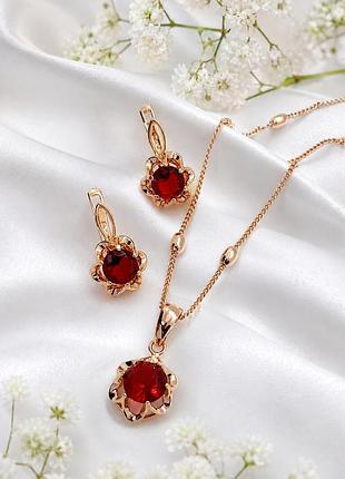 Комплект прикрас медзолото fallon jewelry po.